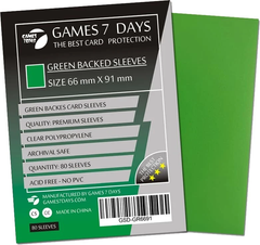 Games7Days (66 х 91 мм / 63.5x88 мм) Green Premium MTG (80 шт)