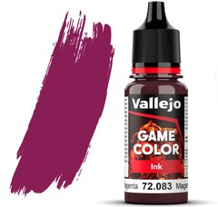 Маджента (Magenta). Фарба акрилова напівпрозора "чорнило", 72083 Vallejo Game Color - Ink, 18 ml.