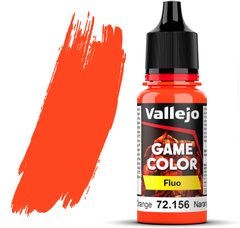 Флуоресцентний оранжевий (Fluorescent Orange). Фарба акрилова, 72156 Vallejo Game Color - Fluo, 18 ml.