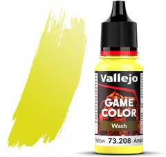 Жовтий (Yellow). Проливка акрилова, 73208 Vallejo Game Color - Wash, 18 ml.
