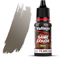 Умбра (Umber). Проливка акрилова, 73203 Vallejo Game Color - Wash, 18 ml.