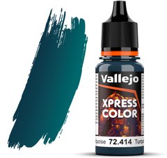 Карибський бірюзовий (Caribbean Turquoise). Фарба акрилова "експрес", 72414 Vallejo Game Color - Xpress Color, 18 ml.