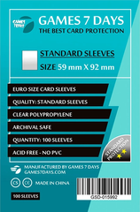 Games7Days (59 x 92 мм) Standard Euro Size (100 шт)