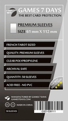 Games7Days (61 x 112 мм) Premium French Tarot (50 шт)