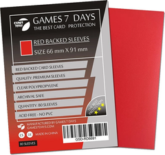 Games7Days (66 х 91 мм / 63.5x88 мм) Red Premium MTG (80 шт)